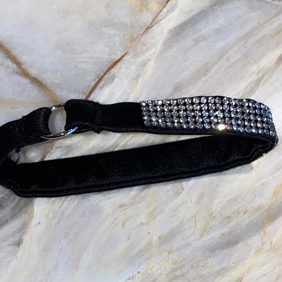 Glam Cat Collar Silver Bling Rhinestone Crystals Pull On Style Adjustable - Picture 8 of 8